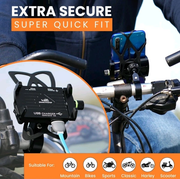 Grand Pitstop Spiderweb Silicone Grip Band for Mobile Holder for Bikes, Motorcycle, Scooter, Extra Protection for Mobile Phone, Stretchable, Shock Proof, Waterproof (Pack of 3)