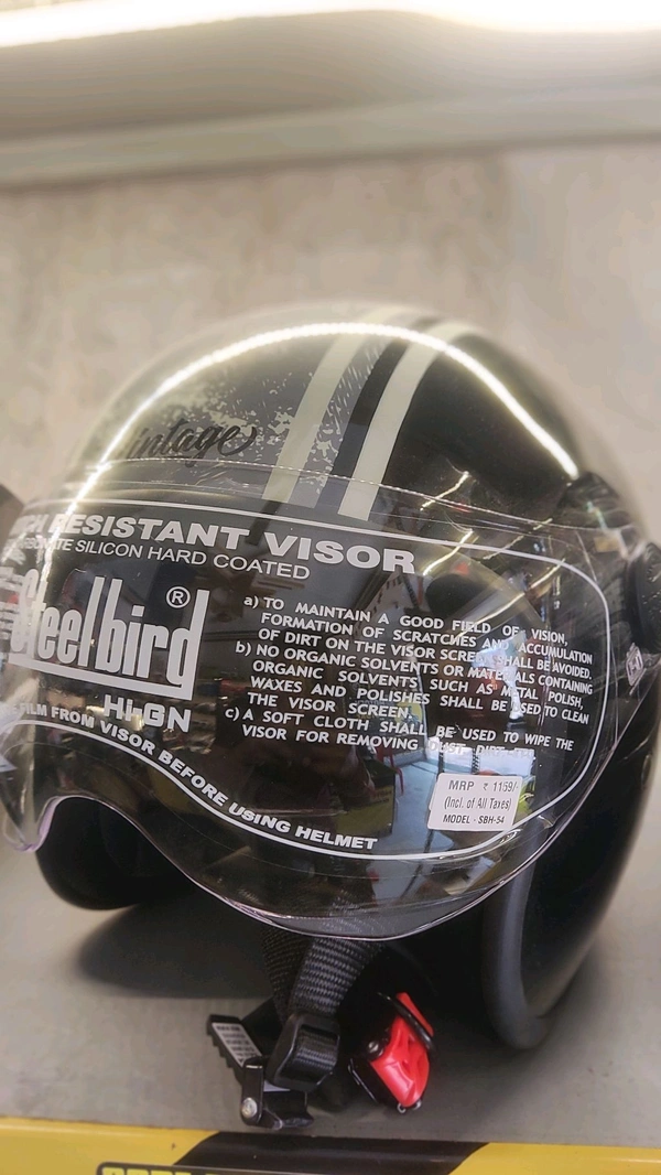 Steelbird SBH-54 Vintage Black Grey Glossy  - L