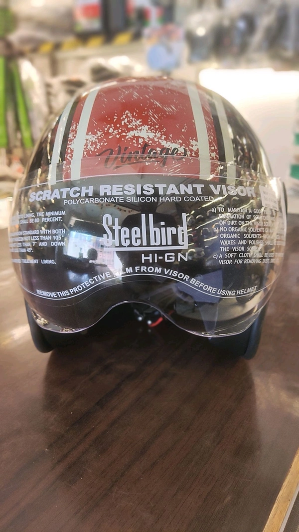 Steelbird SBH-54 Vintage Black Dark Red Glossy  - L