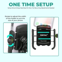 Simtac Super Grip Mobile Holder with Vibration Damper For Bikes, Scooters, Bicycle | MH01-PRO