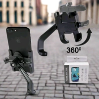 Generic Full Metal Body Bike & Scooty 360 Degree Rotating Mobile Holder Stand for Bicycle, Motorcycle, Scooty for Maps and GPS Navigation Fits All Smartphones (1 Pc)