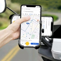 Generic Full Metal Body Bike & Scooty 360 Degree Rotating Mobile Holder Stand for Bicycle, Motorcycle, Scooty for Maps and GPS Navigation Fits All Smartphones (1 Pc)