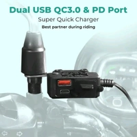 Simtac SIMTAC RapidRide Duo 51W Charger – Dual USB & Type-C Ports with Universal Fitment