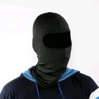 Steelbird Unisex-Adult Soft Lycra Balaclava Most Suitable for Motorcycling, Running, Sports, Head and Face Cover (Black), Free Size