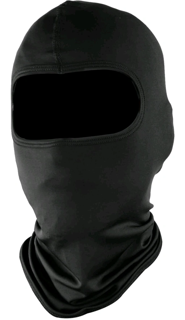 Steelbird Unisex-Adult Soft Lycra Balaclava Most Suitable for Motorcycling, Running, Sports, Head and Face Cover (Black), Free Size