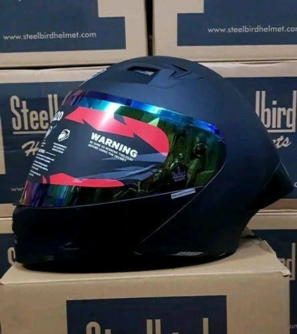Steelbird SBA-20/ SBA-19 Chrome Blue Visor (Helmet Not Included) 