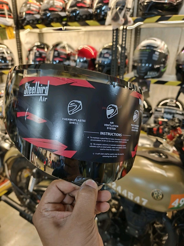 Steelbird SBA-20/ SBA-19 Chrome Silver Visor 