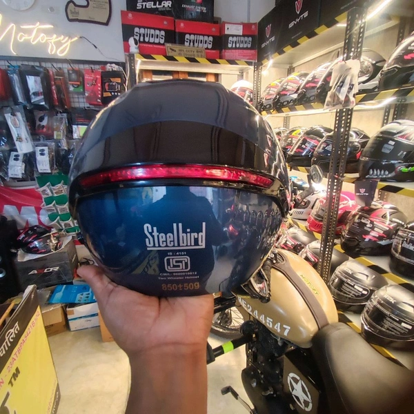 Steelbird Zip SBH-64 R Glossy Indigo Blue  - M