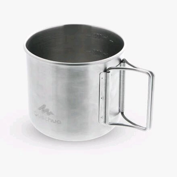 0.4 L Stainless Steel Cup 500 for hiking and camping