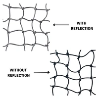 Reflective Flexi Hook Bungee Net - 15"x12" - Black