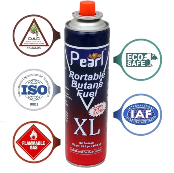Pearl 310g Butane Gas Can for Camping Stove High Pressure Flame Portable liquefied Refill Canister Welding Fuel Gas Torch Lighter