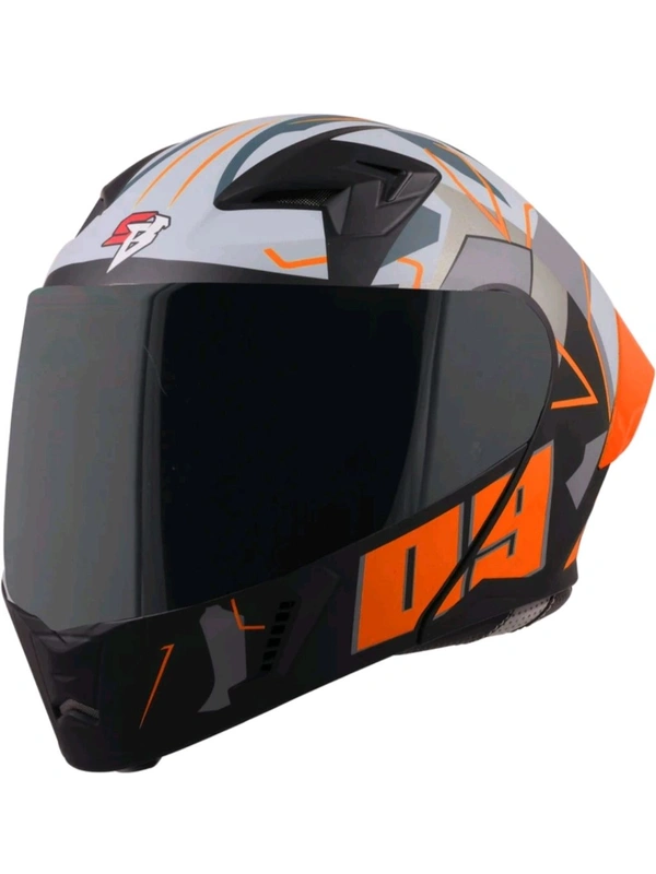 Steelbird SBA-20 09 with ISS Glossy Orange - M