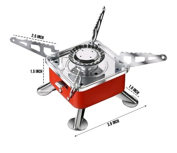 Camping gas stove - Outdoor Stove | 2800W- Ultra Light Folding Picnic Cooking Gas Burners Folding Stove With Storage Bag - Emergencey stove, Stainless Steel