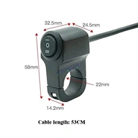 HJG Handlebar Switch 3 Way Universal 12V Handlebar CNC Metal Switch (3-Way) for All Bikes and Motorcycles HJG On-Off-On Headlight Fog Brake Light Switch Fit For All Motorcycles (Black)