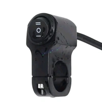 HJG Handlebar Switch 3 Way Universal 12V Handlebar CNC Metal Switch (3-Way) for All Bikes and Motorcycles HJG On-Off-On Headlight Fog Brake Light Switch Fit For All Motorcycles (Black)