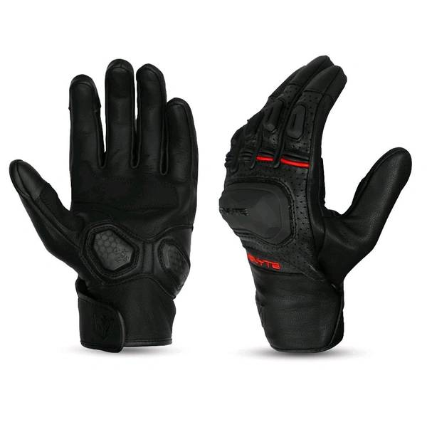 Ignyte Gloves-103-JS Gauntlet Full Leather (Black)  - M