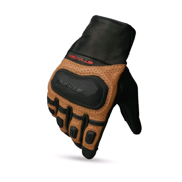 Ignyte Gloves-103-JS Gauntlet Full Leather (Tan)  - M
