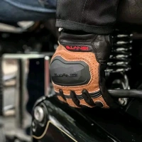 Ignyte Gloves-103-JS Gauntlet Full Leather (Tan)  - M