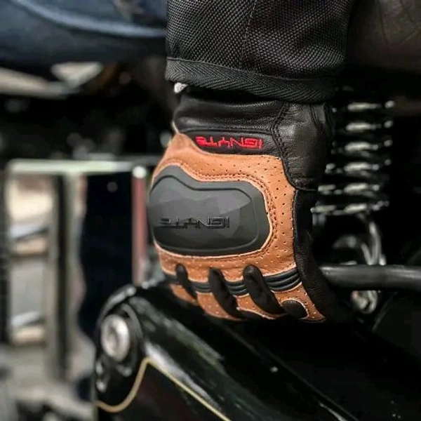 Ignyte Gloves-103-JS Gauntlet Full Leather (Tan)  - M