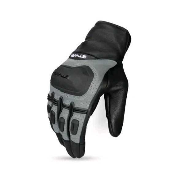 Ignyte Gloves-103-JS Gauntlet Full Leather (Grey)  - M