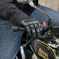 Ignyte Gloves-103-JS Gauntlet Full Leather (Grey)  - M