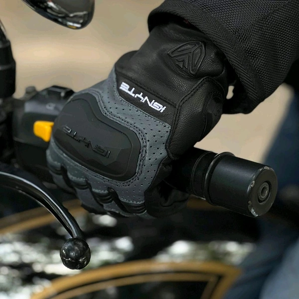 Ignyte Gloves-103-JS Gauntlet Full Leather (Grey)  - M