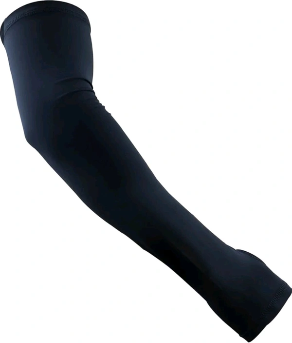 Steelbird Lycra Soft Universal & Unisex Arm Sleeves for Sports, Running, Cricket, Bike Riding, Cycling, Basketball & Breathable (Black) 
