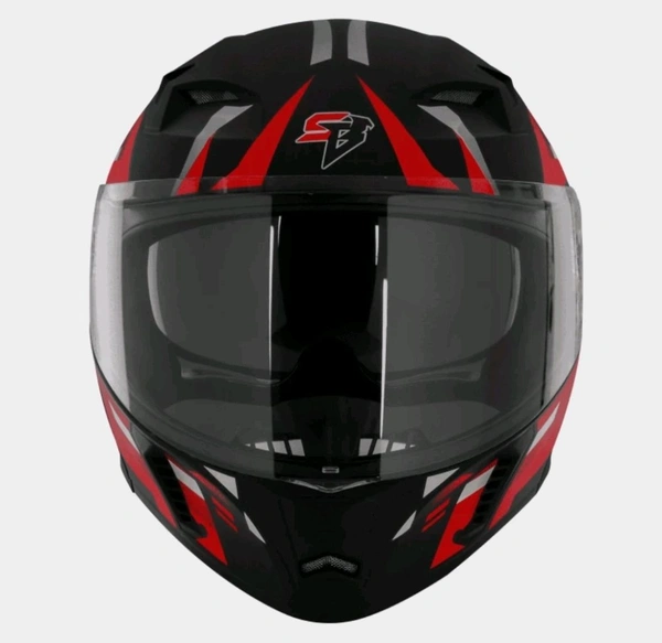 Steelbird Sba-20 ISS Shield X Glossy Black With Red - L