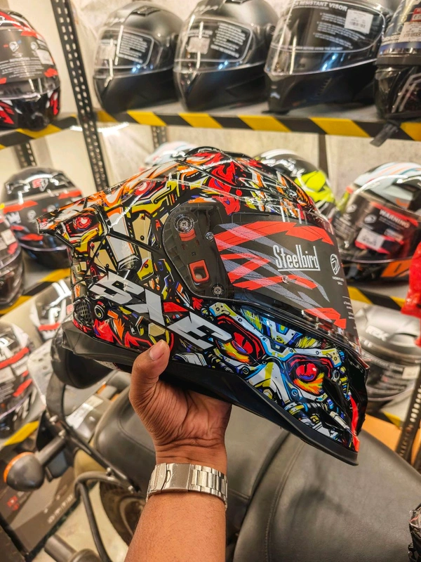 Steelbird SBH-61 SXE with AFS Edition SP1 Glossy Black With Red - M