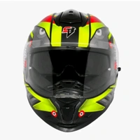 Steelbird SBH-57 ISS Fighter F8 ISI/DOT Glossy BLACK Neon - L