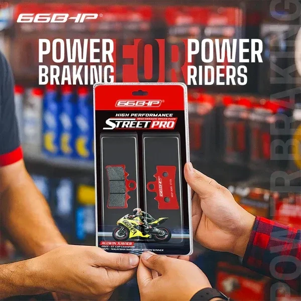 66Bhp PULSAR N250 (FRONT) Street Pro Semi Ceramic Brake Pads (66SP-947)