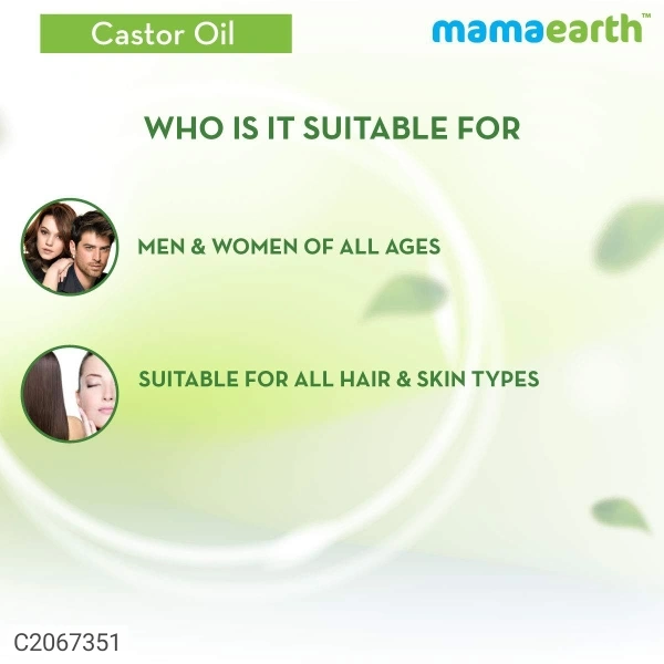 Mamaearth Pure Castor Oil, Cold Pressed, To Support Hair Growth, Good Skin and Strong Nails, 150 ml