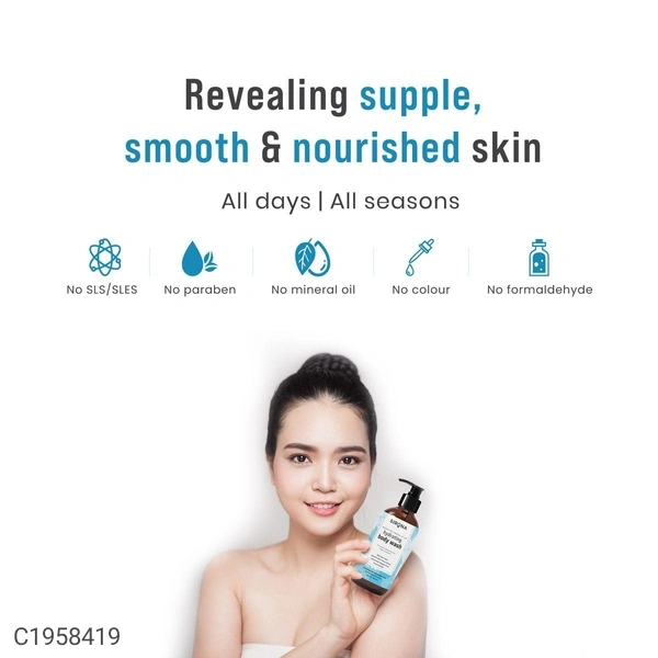 Sirona Hydrating Body Wash for Gentle Cleansing & Deep Hydration for Men & Women - 200 ml for Normal, Dry & Sensitive Skin