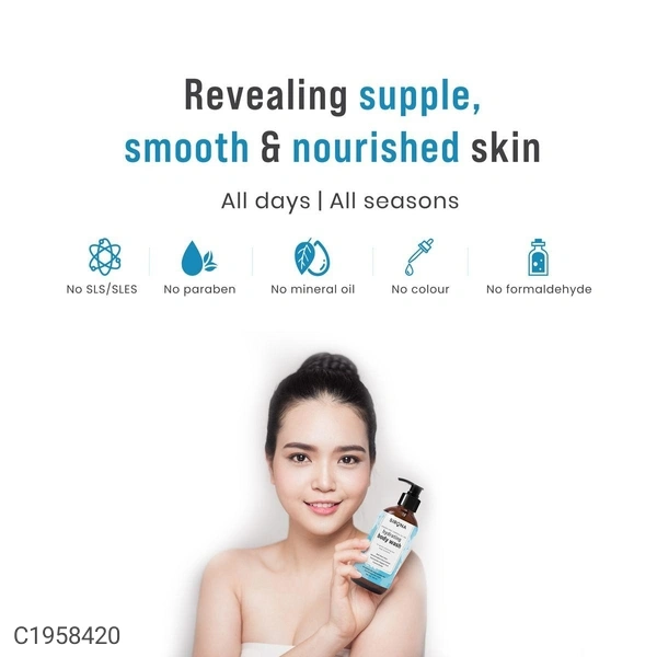Sirona Hydrating Body Wash for Gentle Cleansing & Deep Hydration for Men & Women - 200 ml (2 Pack) for Normal, Dry & Sensitive Skin