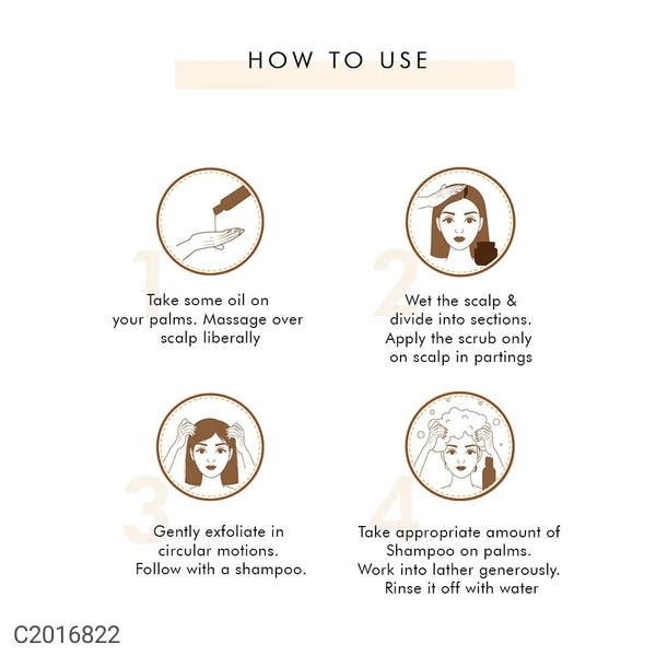 mCaffeine Coffee Hair Fall Control Kit - Set of Shampoo, Hair Oil & Scalp Scrub