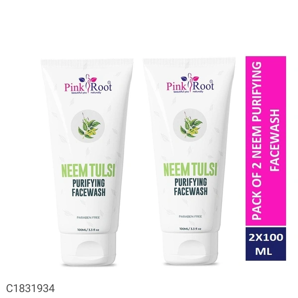 Pink Root Neem Tulsi Purifying Facewash 100ml Pack of 2