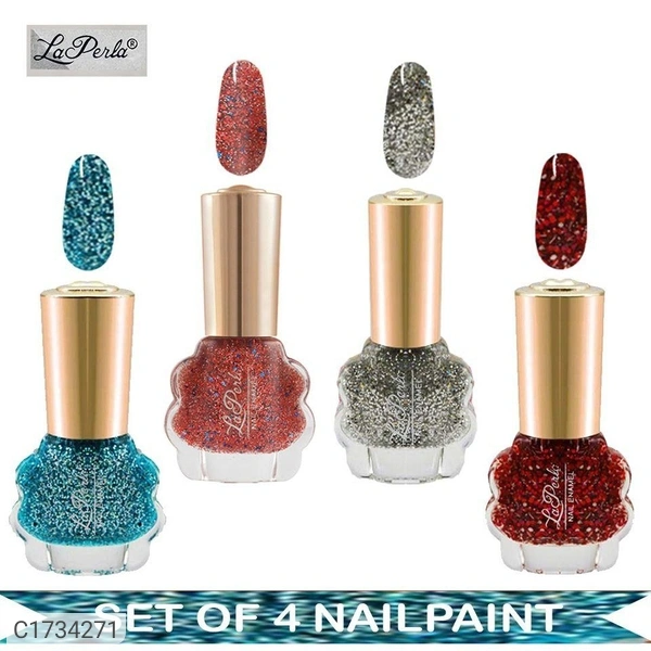 La Perla - CH Flower Nail Paint ( Pack Of 4)