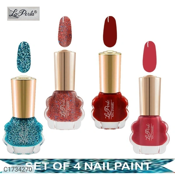 La Perla - CH Flower Nail Paint ( Pack Of 4)