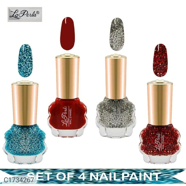 La Perla - CH Flower Nail Paint ( Pack Of 4)