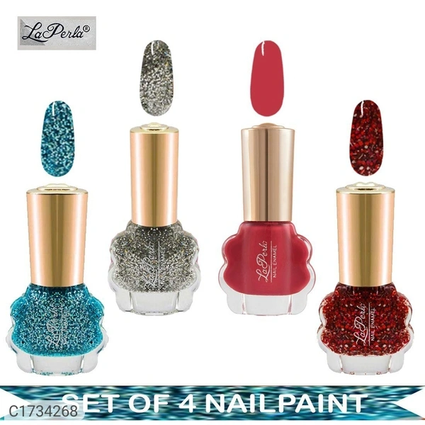 La Perla - CH Flower Nail Paint ( Pack Of 4)