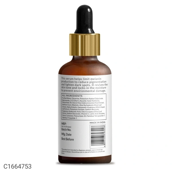 SIRONA Sirona Depigmentation Face Serum - 30 ml with Niacinamide, Vitamin C, Alpha Arbutin and Licorice Root Extract