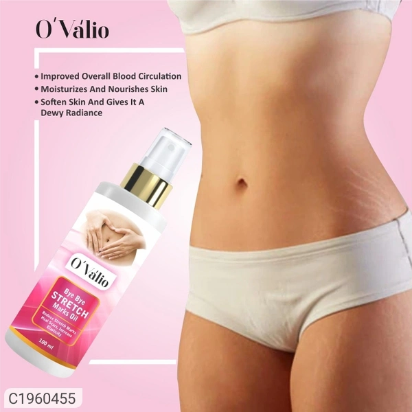 Ovalio Stretch Mark Oil For Mens And Womens Pack Of 1 (100ml)