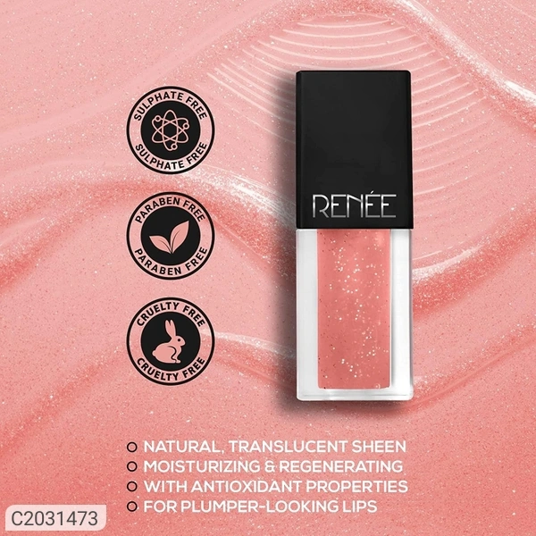 Renee RENEE See Me Shine Lip Gloss - Pucker Up Peach 2.5ml