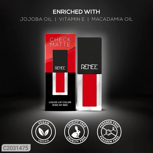 Renee RENEE Check Matte Mini Liquid Lipstick - Rise of Red 2.5ml