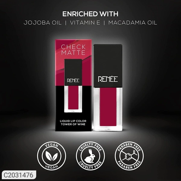 Renee RENEE Check Matte Mini Liquid Lipstick - Tower of Wine 2.5ml