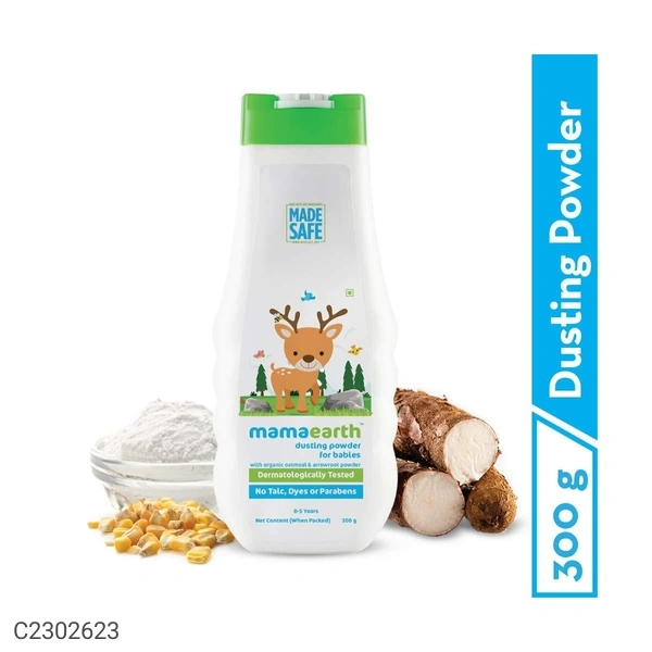Mamaearth Dusting Powder with Organic Oatmeal & Arrowroot Powder for Babies - 300g
