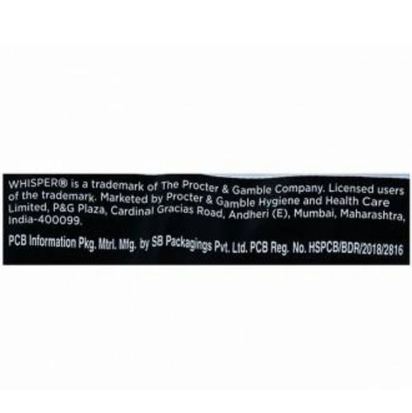 Whisper Bindazzz Nights Sanitary Pads - XL, Longer & Wider Back, Stops Leakage, Pack Of 44 pcs