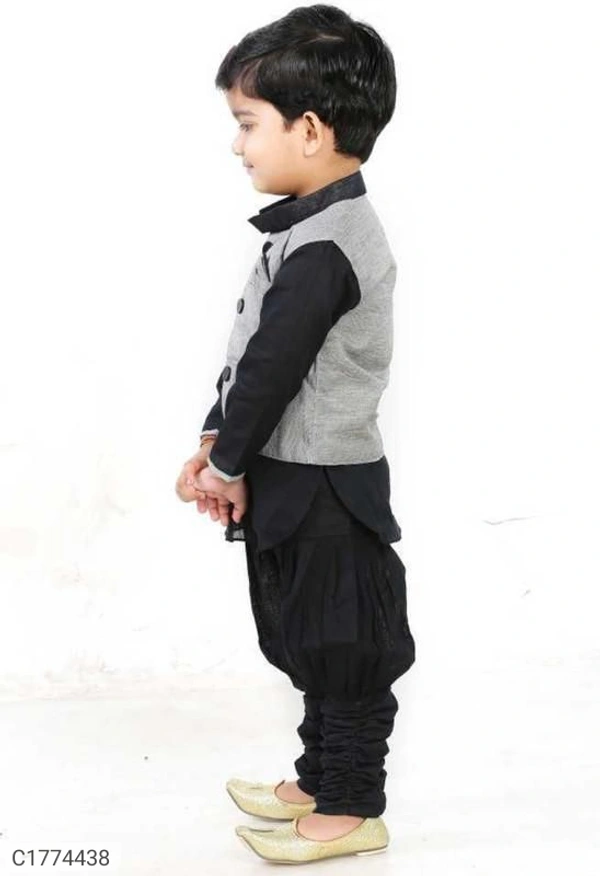 Ethnic Kids Solid Boys Kurta Set - 1-2 Yr