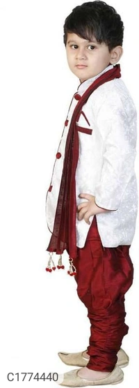 Ethnic Kids Solid Boys Kurta Set - 4-5Yr