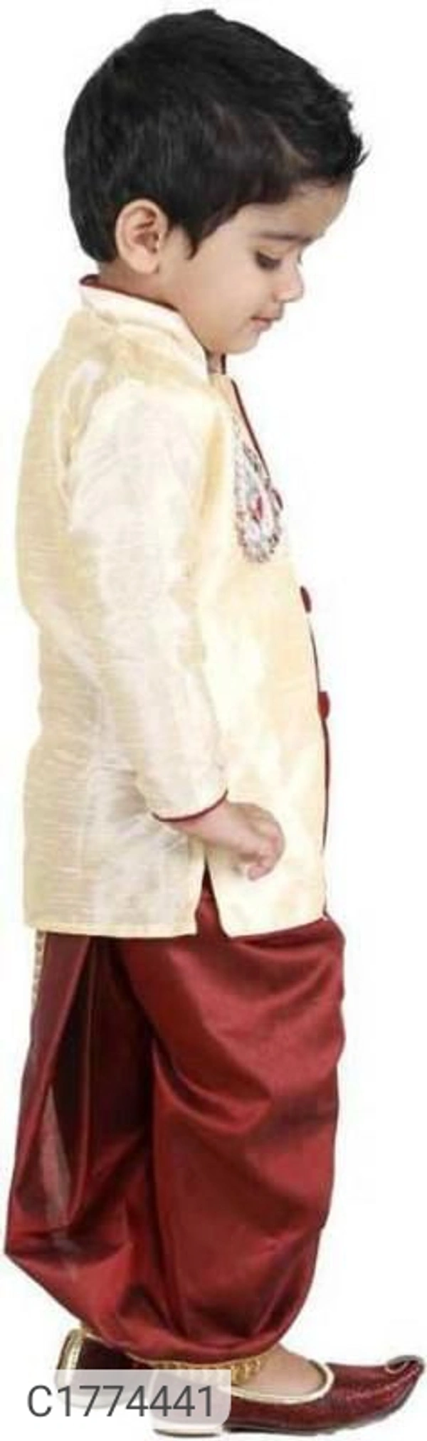 Ethnic Kids Solid Boys Kurta Set - 1-2Yr